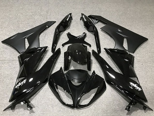 2009-2012 Kawasaki ZX6R Motorcycle Fairing - Glossy Black Matte Black Australia for Sale