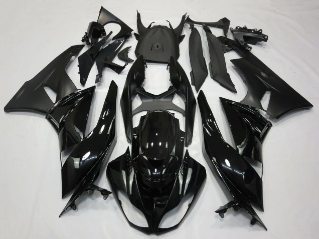 2009-2012 Kawasaki ZX6R Motorcycle Fairings - Glossy Black Matte Black Australia for Sale