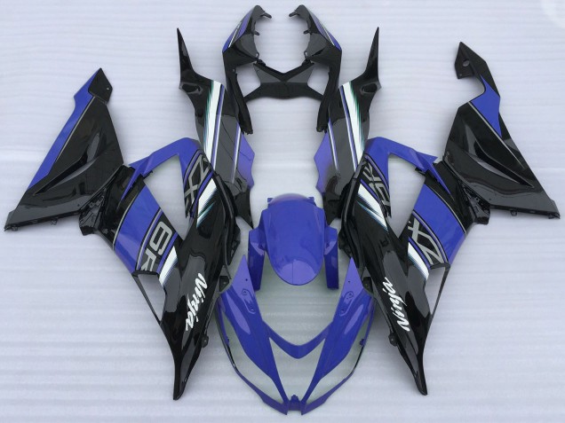 2013-2018 Kawasaki ZX6R Motorcycle Fairings - Blue Black White Australia for Sale