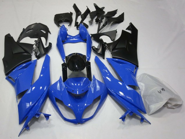 2009-2012 Kawasaki ZX6R Motorcycle Fairings - Blue Glossy Black Matte Black Australia for Sale