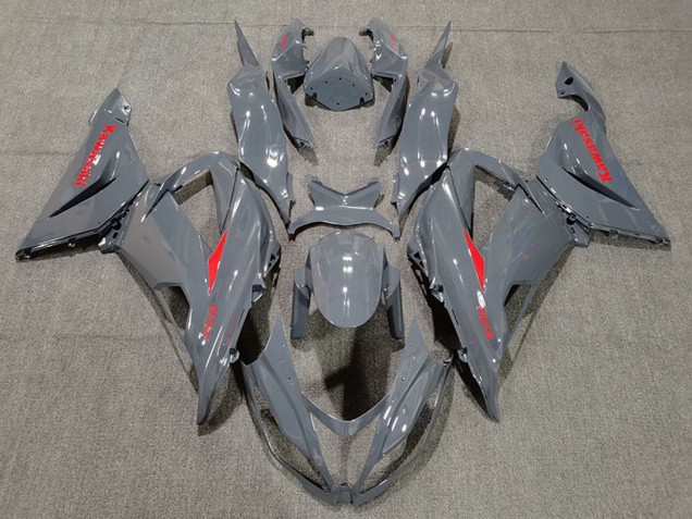2013-2018 Kawasaki ZX6R Motorcycle Fairings - Nardo Grey Red Australia for Sale