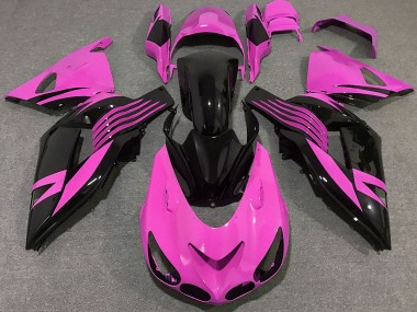 2006-2011 Kawasaki ZX14R Motorcycle Fairings - Pink Glossy Black Australia for Sale