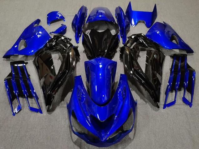 2012-2024 Kawasaki ZX14R Motorcycle Fairing - Blue Glossy Black Australia for Sale