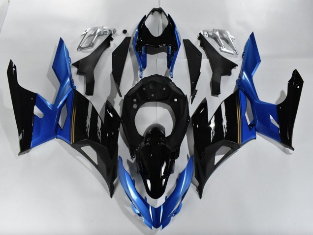2018-2024 Kawasaki Ninja 400 Motorcycle Fairings - Blue Glossy Black Australia for Sale