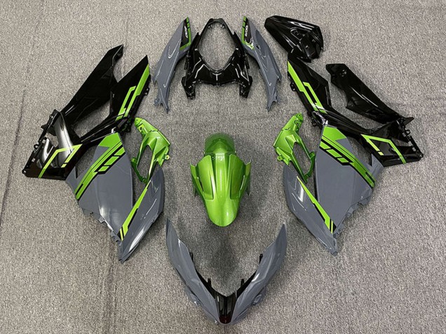 2018-2024 Kawasaki Ninja 400 Motorcycle Fairings - Green Nardo Grey Glossy Black Australia for Sale