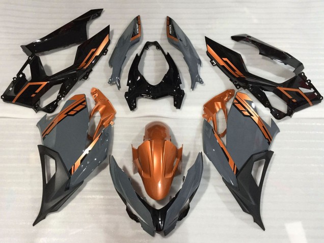 2018-2024 Kawasaki Ninja 400 Motorcycle Fairings - Orange Nardo Grey Glossy Black Australia for Sale