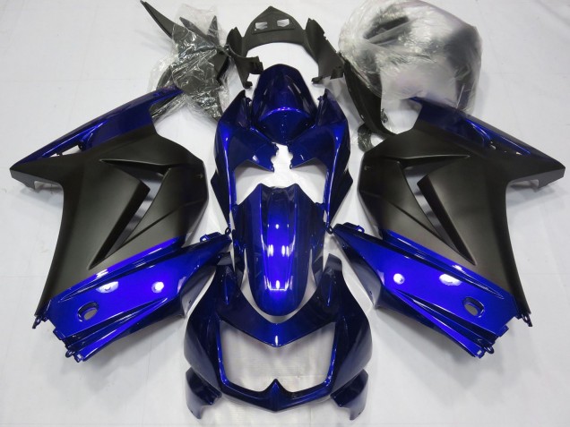 2008-2012 Kawasaki Ninja 250 Motorcycle Fairings - Blue Matte Black Australia for Sale