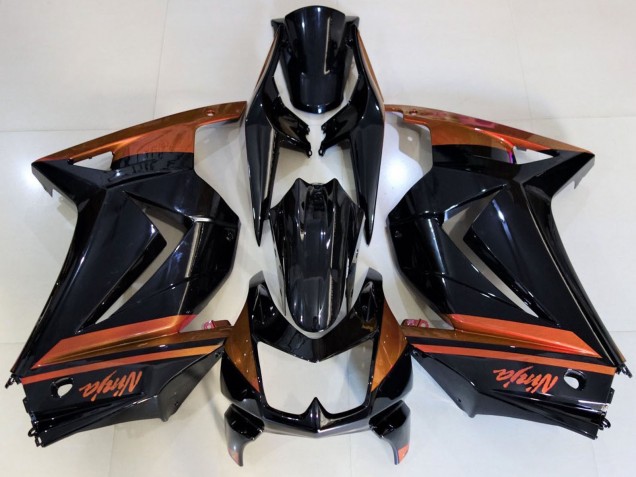 2008-2012 Kawasaki Ninja 250 Motorcycle Fairings - Glossy Black Orange Australia for Sale