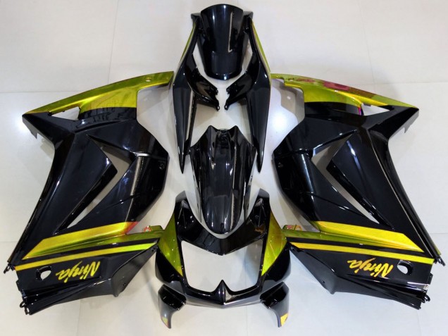 2008-2012 Kawasaki Ninja 250 Motorcycle Fairings - Glossy Black Yellow Australia for Sale