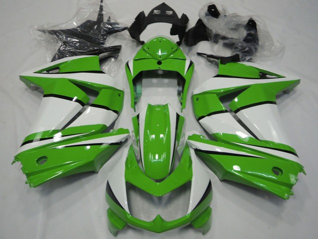 2008-2012 Kawasaki Ninja 250 Motorcycle Fairings - White Green Black Australia for Sale