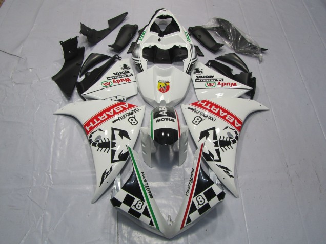 2012-2014 Yamaha R1 Motorcycle Fairings - White Red Green Black Abarth Wudy Motul Australia for Sale