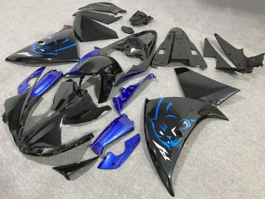 2009-2011 Yamaha R1 Motorcycle Fairings - Glossy Black Blue Panther Australia for Sale
