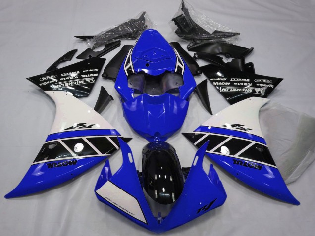 2012-2014 Yamaha R1 Motorcycle Fairings - White Blue Glossy Black Australia for Sale