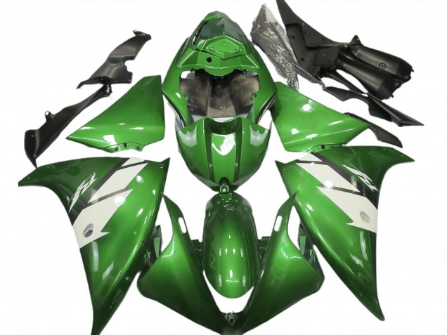 2012-2014 Yamaha R1 Motorcycle Fairings - Green White Australia for Sale