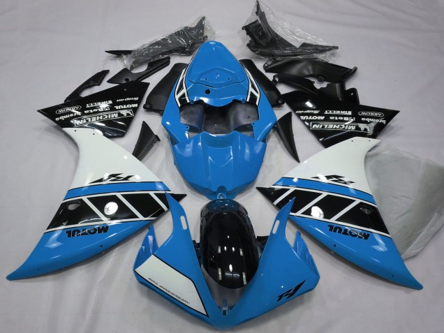 2012-2014 Yamaha R1 Motorcycle Fairings - Blue White Glossy Black Australia for Sale