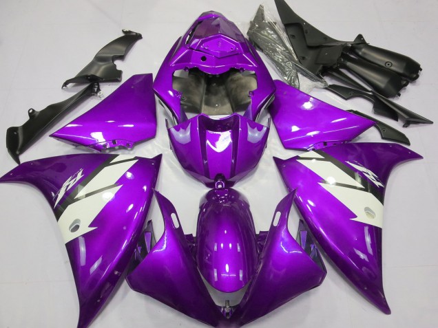 2012-2014 Yamaha R1 Motorcycle Fairings - Purple White Australia for Sale