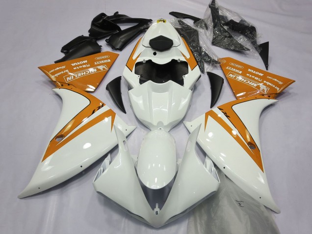 2012-2014 Yamaha R1 Motorcycle Fairings - White Orange Australia for Sale