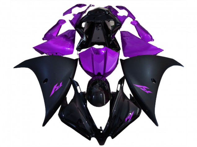 2012-2014 Yamaha R1 Motorcycle Fairings - Glossy Black Matte Black Purple Australia for Sale