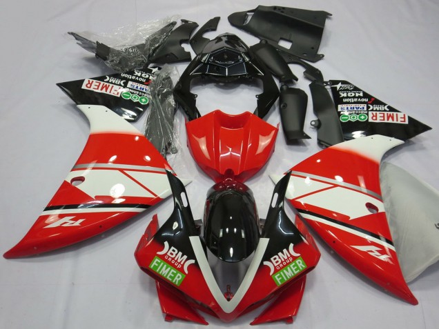 2012-2014 Yamaha R1 Motorcycle Fairings - Red White Black Fimer Australia for Sale