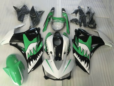 2015-2018 Yamaha R3 Motorcycle Fairing - White Green Black Shark Australia for Sale