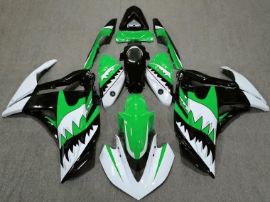2015-2018 Yamaha R3 Motorcycle Fairings - White Green Black Shark Australia for Sale