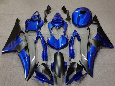 2008-2016 Yamaha R6 Motorcycle Fairings - Blue Matte Black White Decals Australia for Sale