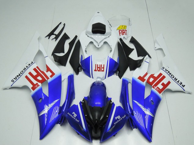 2008-2016 Yamaha R6 Motorcycle Fairings - White Blue Red Black Fiat Australia for Sale