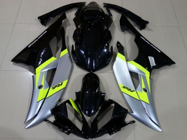 2008-2016 Yamaha R6 Motorcycle Fairings - Silver Neon Green Glossy Black Australia for Sale