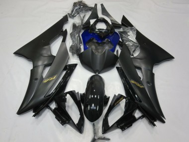 2008-2016 Yamaha R6 Motorcycle Fairings - Glossy Black Matte Black Blue Gold Decals Australia for Sale