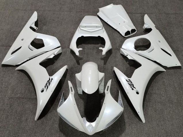 2005 Yamaha R6 Motorcycle Fairings - Pearl White Australia for Sale