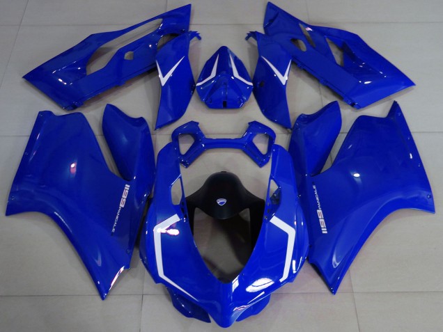 2011-2014 Ducati 1199 Motorcycle Fairings - Glossy Blue White Australia for Sale