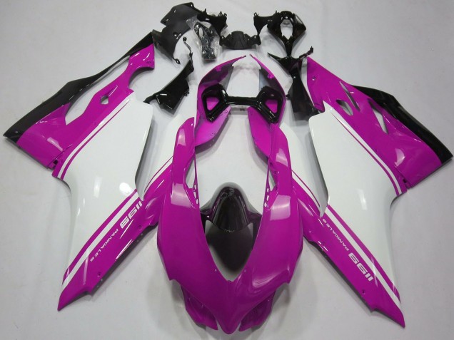 2011-2014 Ducati 1199 Motorcycle Fairings - Pink White Black Australia for Sale