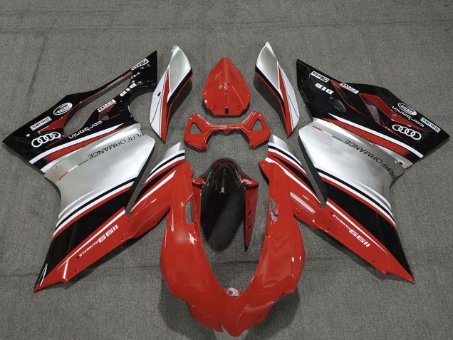 2011-2014 Ducati 1199 Motorcycle Fairings - Red Silver Black Performance Australia for Sale