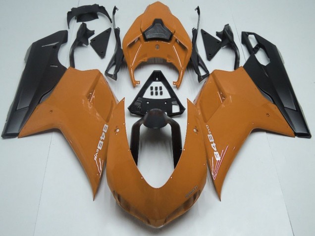 2007-2014 Ducati 848 Motorcycle Fairings - Brown Matte Black Australia for Sale