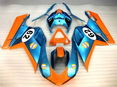 2007-2014 Ducati 848 1098 1198 Motorcycle Fairings - Orange Blue Gulf 62 Australia for Sale