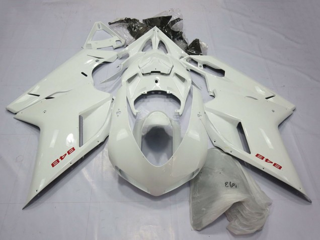 2007-2014 Ducati 848 Motorcycle Fairings - Pearl White Australia for Sale