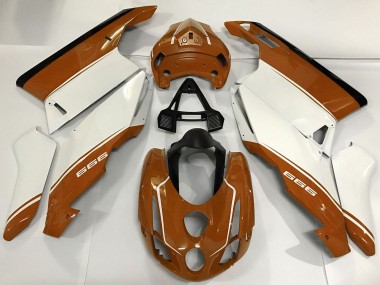 2003-2004 Ducati 999 Motorcycle Fairings - White Brown Black Australia for Sale