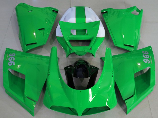1993-2005 Ducati 996 Motorcycle Fairings - Glossy Green White Australia for Sale