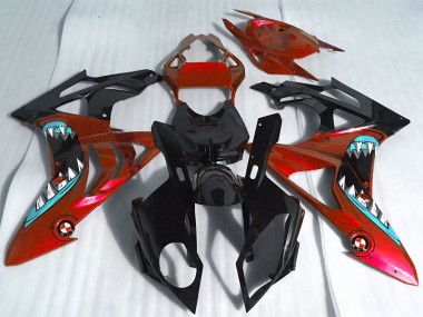 2017-2018 BMW S1000RR Motorcycle Fairings - Red Glossy Black Shark Australia for Sale