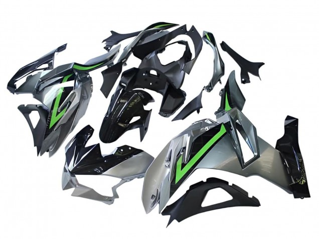 2024-2025 Kawasaki Ninja 500 EX500R Motorcycle Fairings - Grey Green Black Australia for Sale