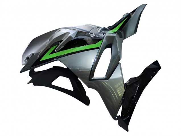 2024-2025 Kawasaki Ninja 500 EX500R Motorcycle Fairings - Grey Green Black Australia for Sale
