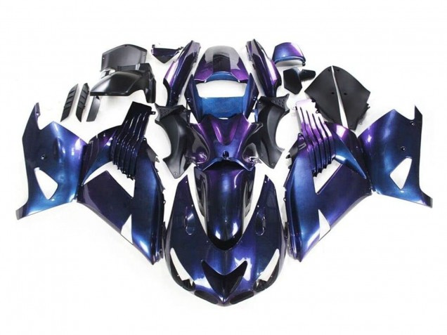 2006-2011 Kawasaki ZX14R ZZR1400 Motorcycle Fairings - Chameleon Blue Purple Australia for Sale
