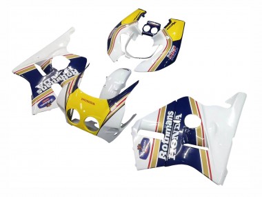 1987-1989 Honda CBR400RR NC23 Motorcycle Fairings - White Yellow Blue Rothmans Australia for Sale