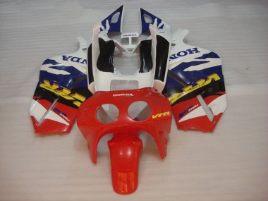 1988-1992 Honda VFR400R NC30 Motorcycle Fairings - White Blue Red Australia for Sale