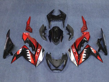 2015-2016 Kawasaki Z250/Z300 Motorcycle Fairings - Red White Glossy Black Shark Australia for Sale