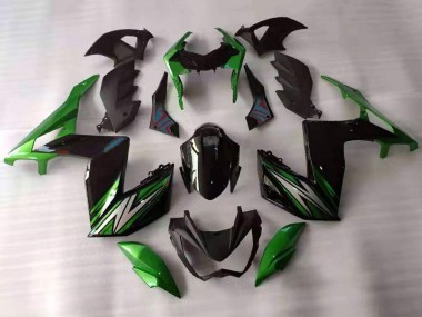 2015-2016 Kawasaki Z250/Z300 Motorcycle Fairings - Green Black White Australia for Sale