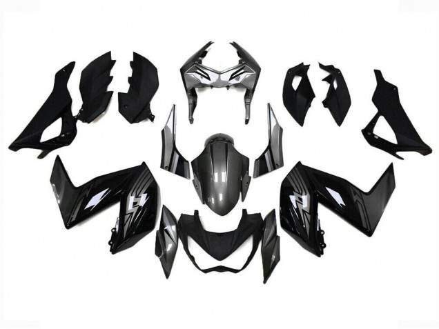 2015-2016 Kawasaki Z250/Z300 Motorcycle Fairings - Glossy Black Grey Australia for Sale