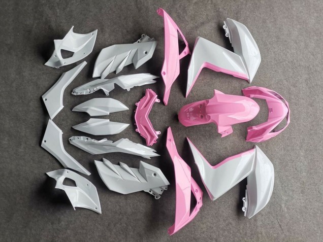 2015-2016 Kawasaki Z250/Z300 Motorcycle Fairings - White Pink Australia for Sale