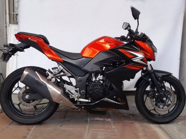 2015-2016 Kawasaki Z250/Z300 Motorcycle Fairings - Orange Red Matte Black Australia for Sale