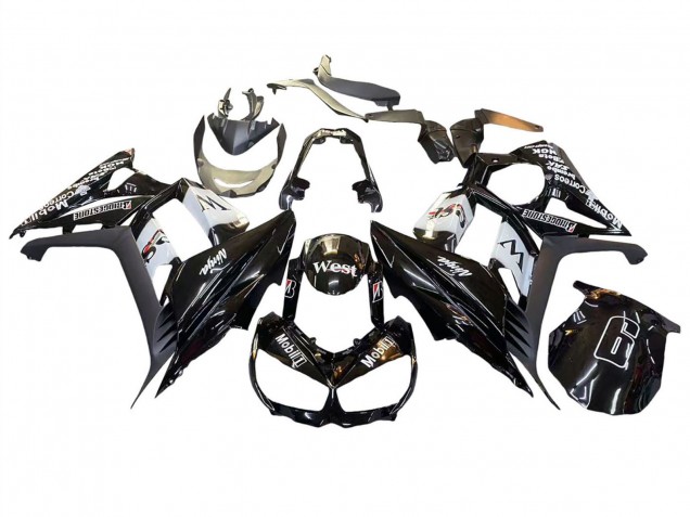 2010-2016 Kawasaki Z1000SX Motorcycle Fairings - Glossy Black Gold White Mobil West Australia for Sale